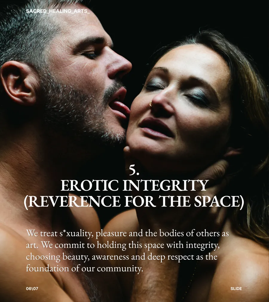 Pillar 5 of The House of Eros: Erotic Integrity, reverence for the space